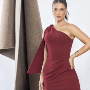 Vestido Nula Manga em Crepe de Malha