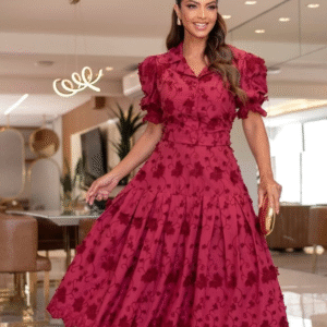 Conjunto de Saia 3D Vermelho