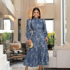 Vestido em Guipir com Cinto Faixa