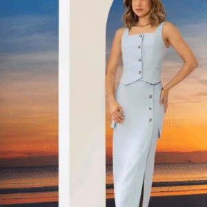 Conjunto Alfaiataria Saia e Top com Botões